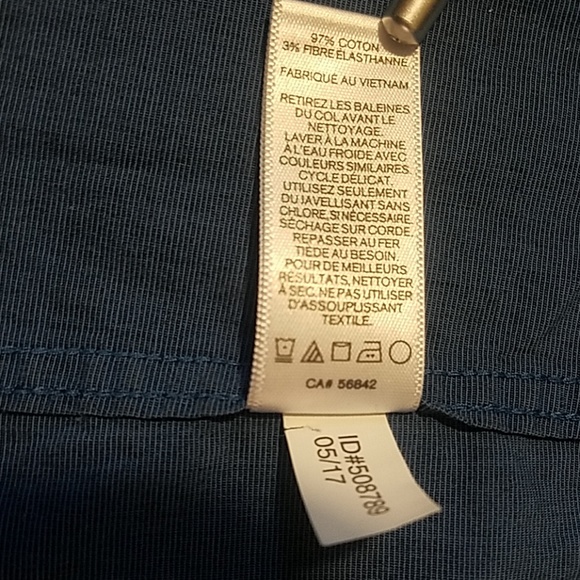 Express Mens 1MX Fitted Button Down Dress Shirt L - Picture 7 of 8